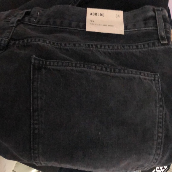 AGOLDE (34) Fen High Rise Relaxed Taper in Shambles Distressed - Picture 7 of 16